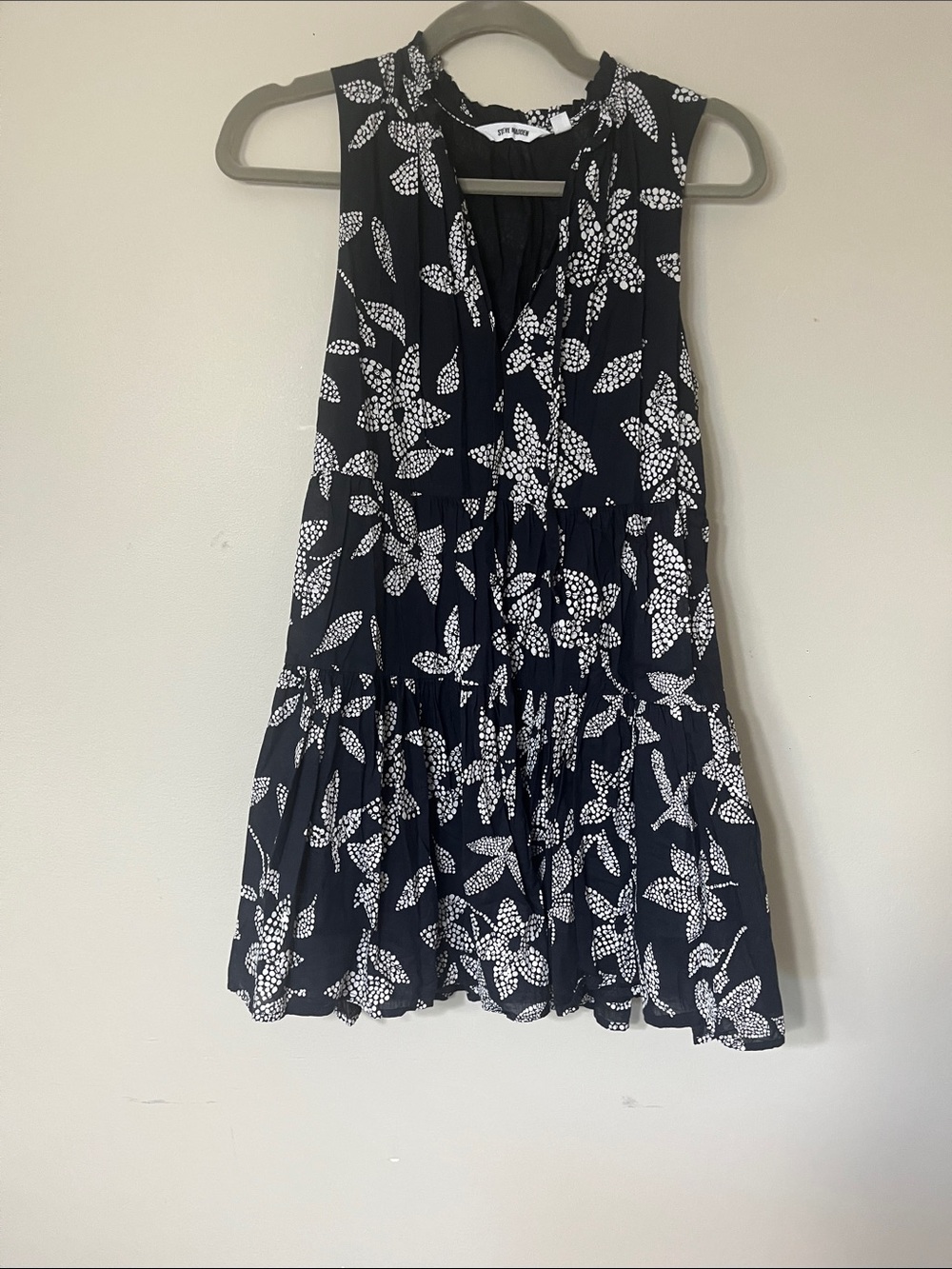 Steve Madden Black and White Floral Dress